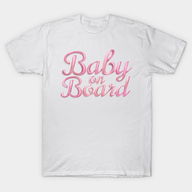 Baby on Board - Pink T-Shirt by Rowena Aitken